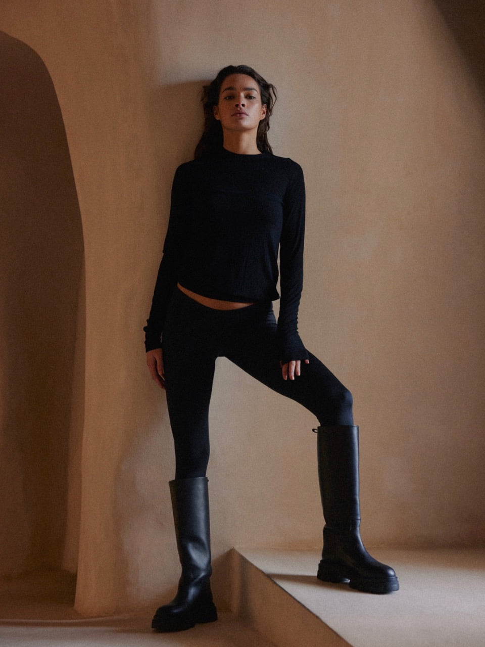 longsleeve LIGHT RIB black