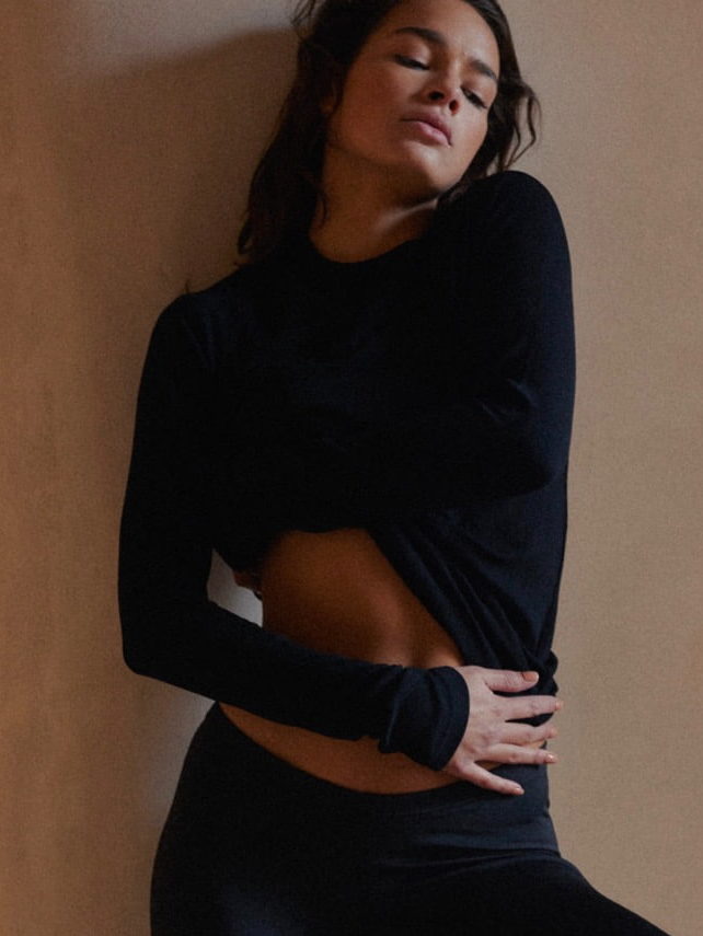 longsleeve LIGHT RIB black