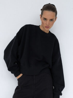 bluza oversize SMOOTH COTTON black