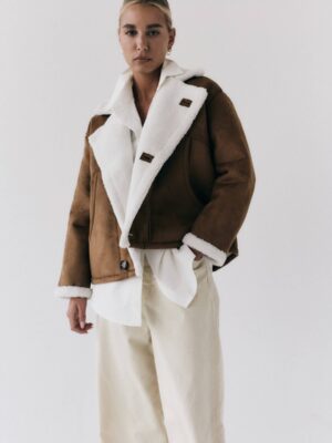 ocieplana kurtka oversize TOUCHE caramel