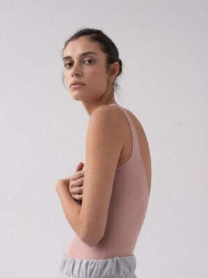 półtransparentne skinny bodysuit rouge